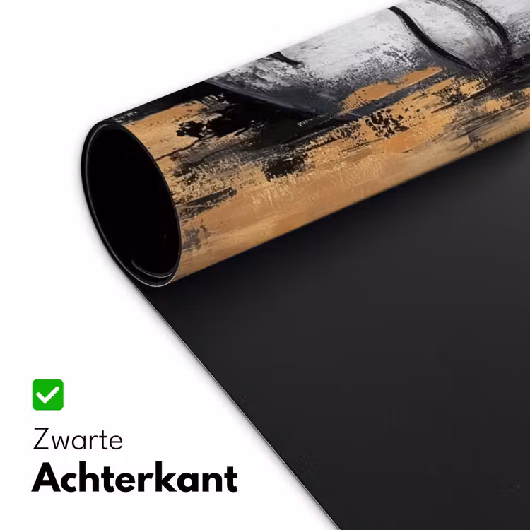 Boedhha - Penseelstreken - Goud - Abstract Muismat XXL klein -sfeer2