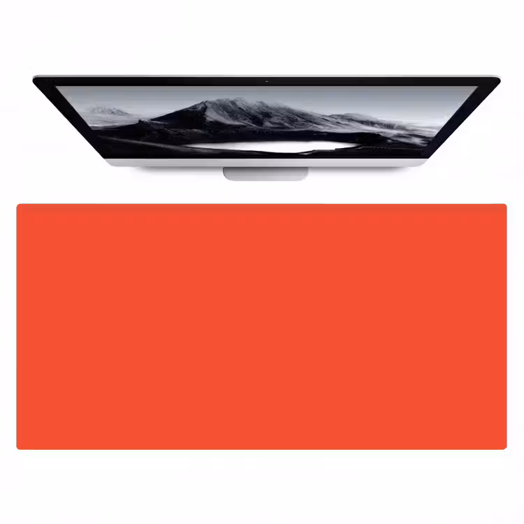 Burnt - Coral - Oranje Muismat XXL klein 681 -zzz3d