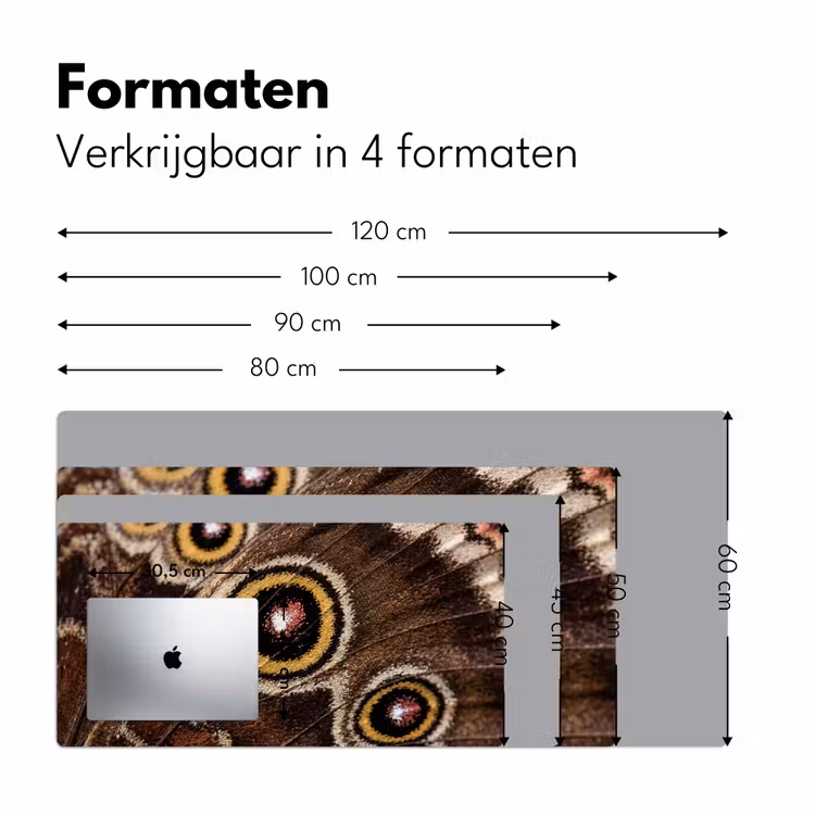 Vlinder - Vleugel - Abstract Muismat XXL klein -sfeer5