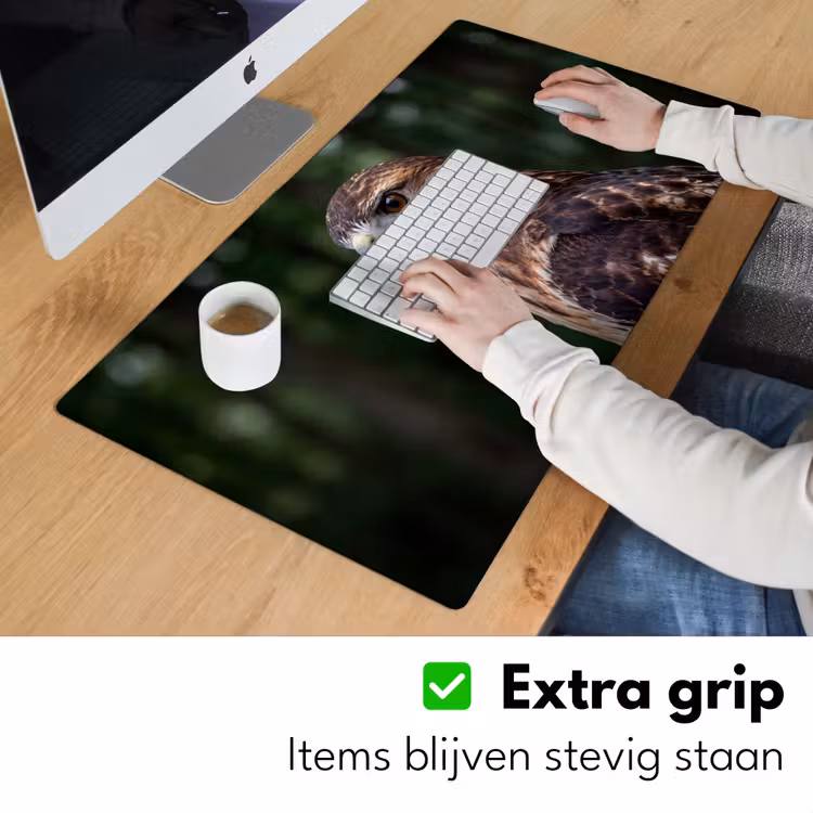 Buizerd - Roofvogel - Natuur - Bruin Muismat XXL klein -sfeer3