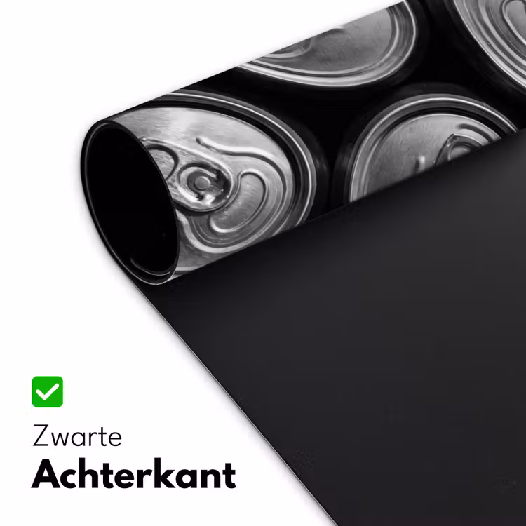 Blikjes - Aluminium - Patroon - Industrieel - Zilver Muismat XXL klein -sfeer2