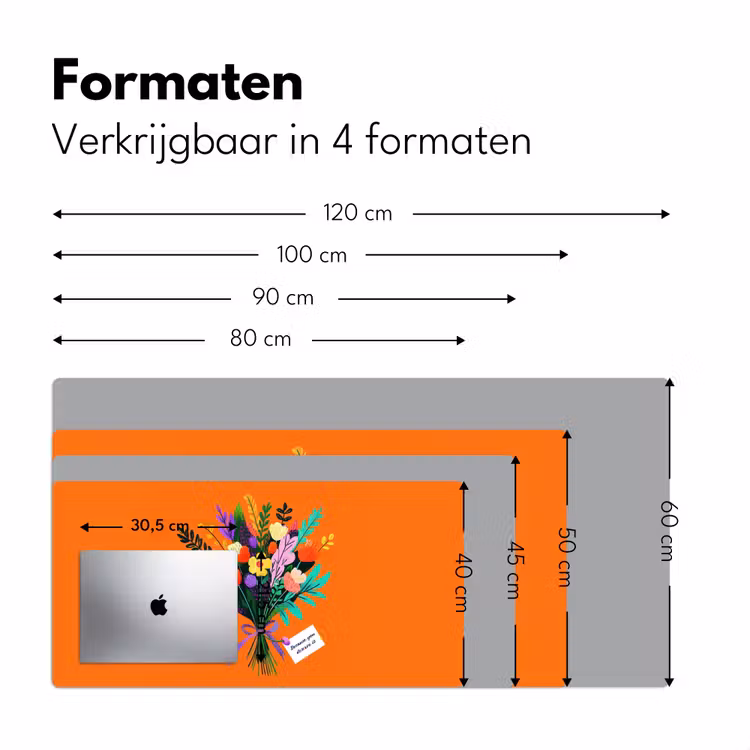Kaartje - Boeket - Bloemen Muismat XXL klein -sfeer5