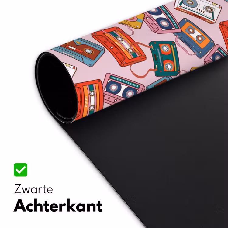 Cassette - Patroon - Roze Muismat XXL klein 681 -sfeer2
