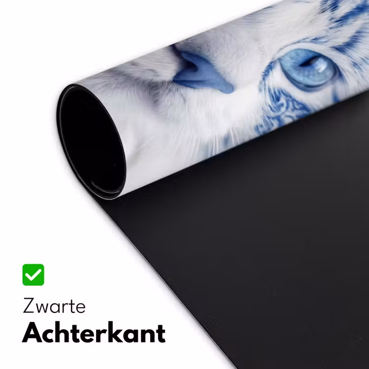 Kat - Patroon - Blauw Muismat XXL klein -sfeer2