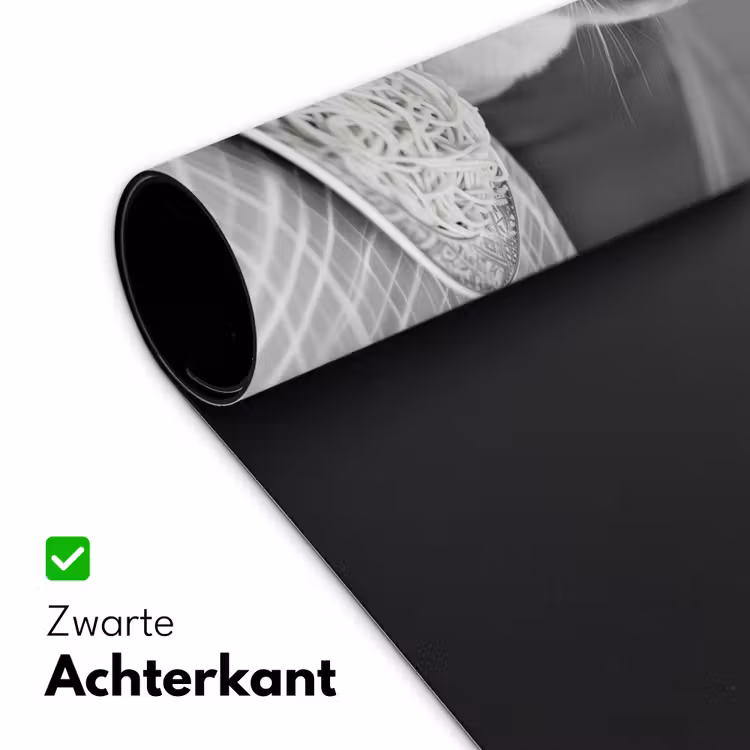 Kat - Siamees - Zwart Wit - Schattig - Dieren Muismat XXL klein -sfeer2