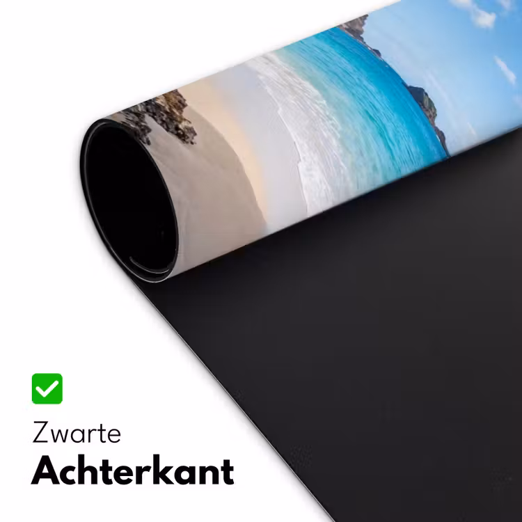 Grot - Strand - Zee - Blauw Muismat XXL klein -sfeer2