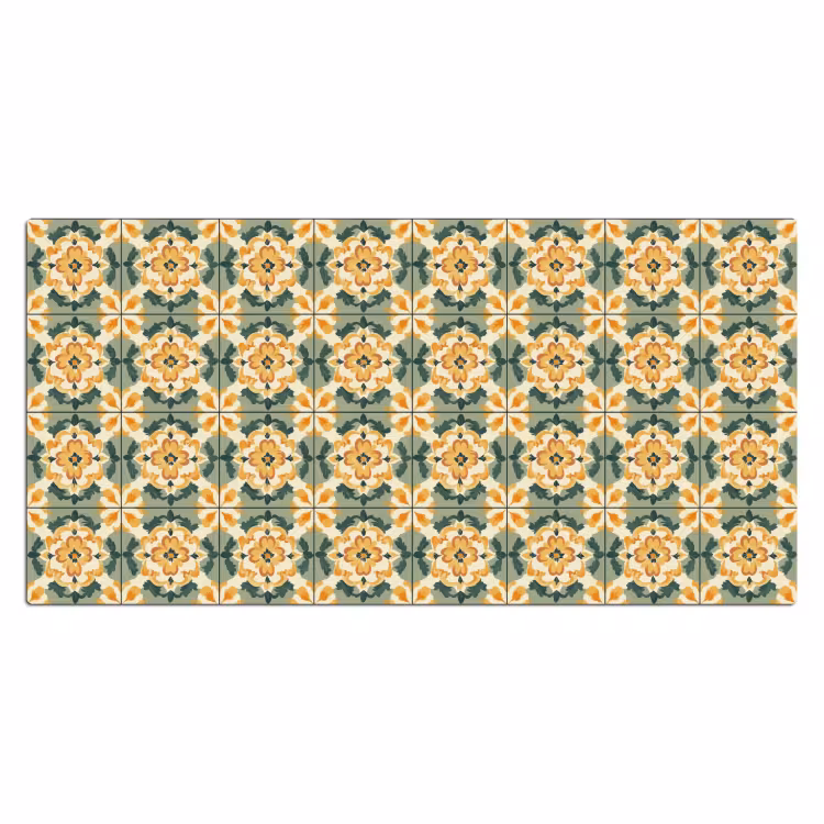 Keramiek - Verweerd - Kleurrijk Muismat XXL klein 681 -3d_leeg