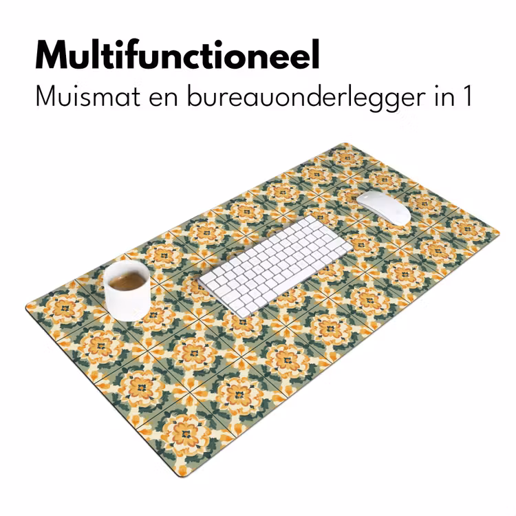 Keramiek - Verweerd - Kleurrijk Muismat XXL klein 681 -sfeer4