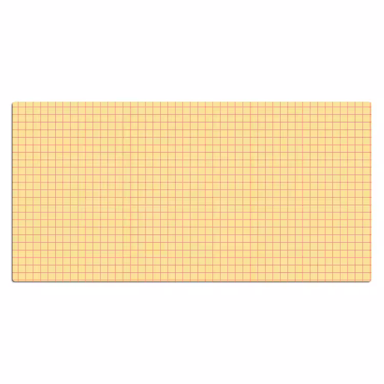 Ruitjes - Grid - Minimalistisch - Geel - Roze Muismat XXL klein 681 -3d_leeg