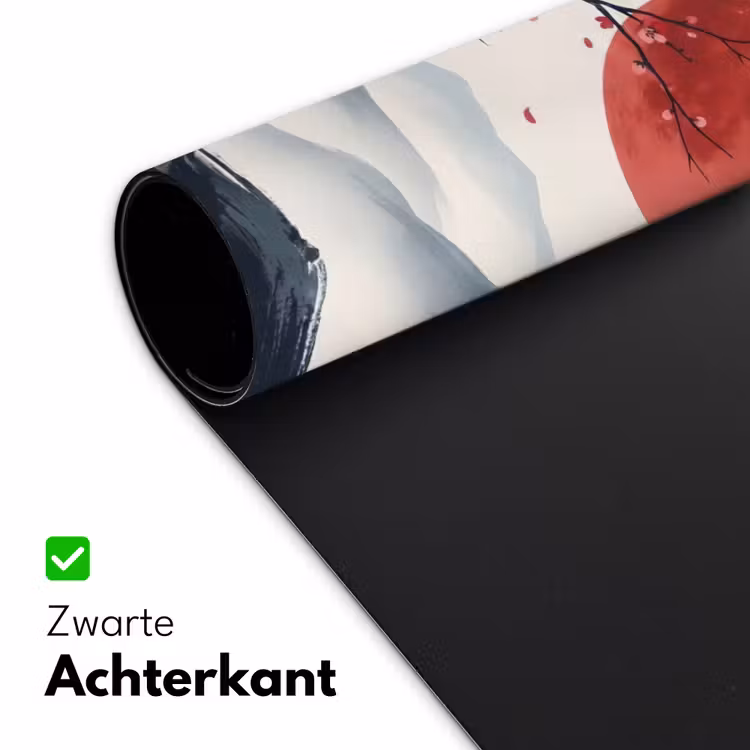 Kersenbloesem - Oosters - Rood Muismat XXL klein -sfeer2