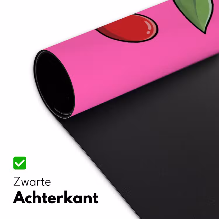 Kers - Roze - Fruit Muismat XXL klein -sfeer2
