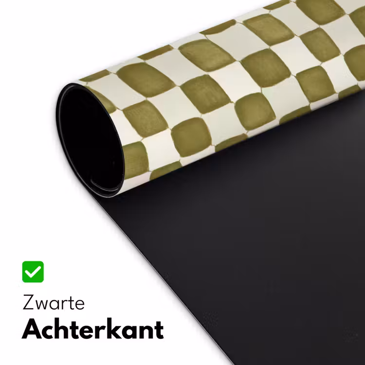 Schaak - Patroon - Groen Muismat XXL klein 681 -sfeer2