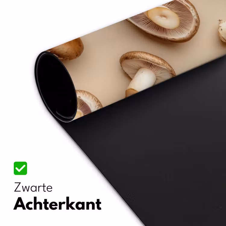 Kastanje Champignons - Beige Muismat XXL klein -sfeer2