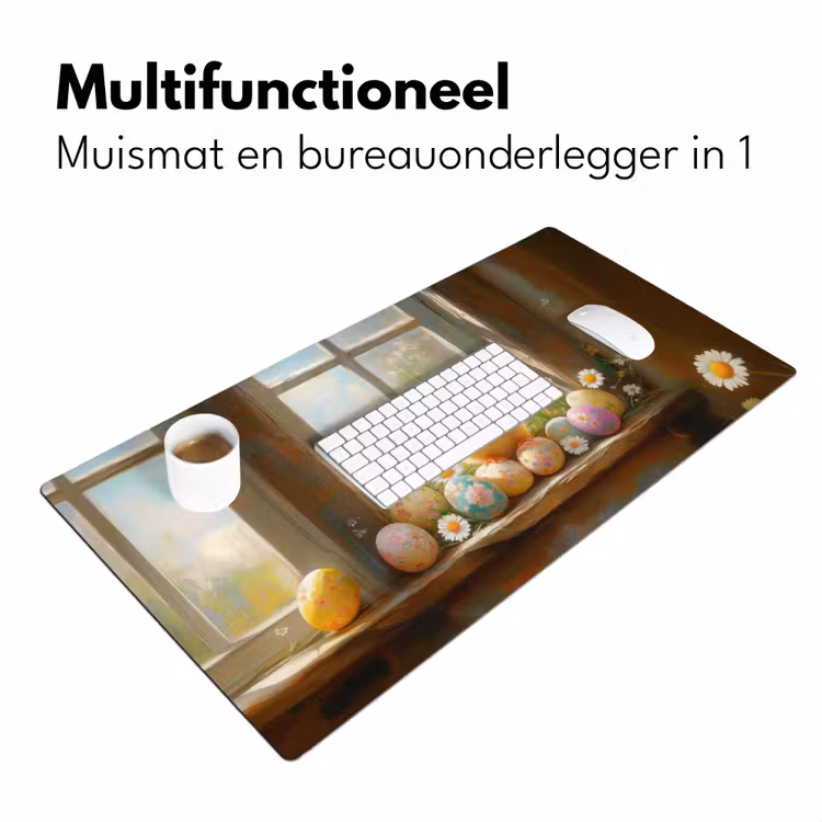 Kuiken - Raam - Paaseieren Muismat XXL klein -sfeer4