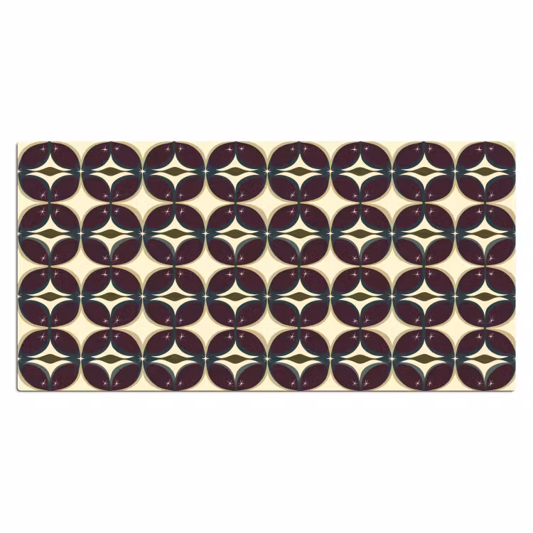 Cirkel - Retro - Kleurrijk Muismat XXL klein 681 -3d_leeg