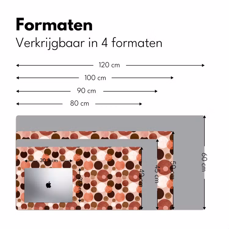 Cirkels - Modern - Kleurrijk Muismat XXL klein 681 -sfeer5