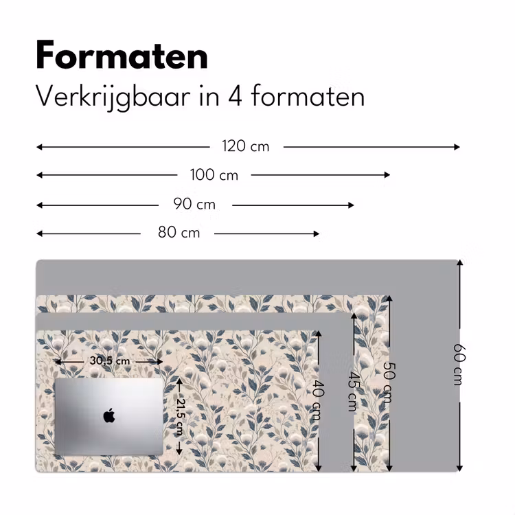 Klassiek - Botanisch - Kleurrijk Muismat XXL klein 681 -sfeer5