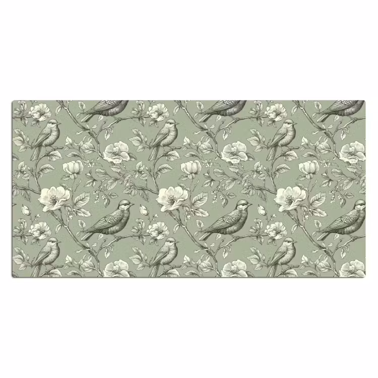 Klassiek - Botanisch - Groen Muismat XXL klein 681 -3d_leeg