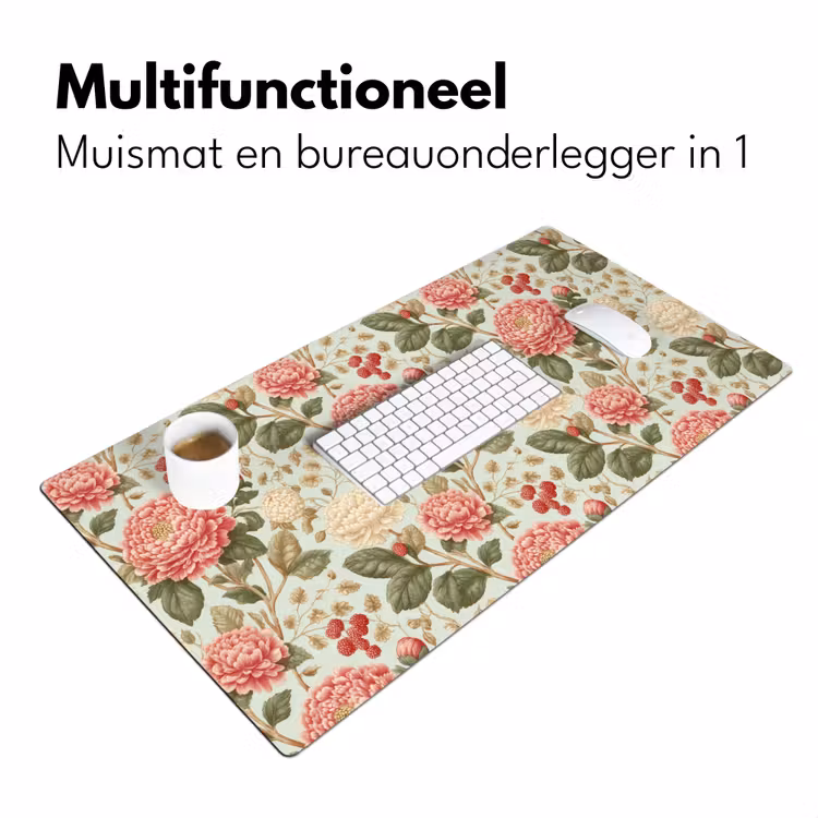 Klassiek - Botanisch - Veelkleurig Muismat XXL klein 681 -sfeer4