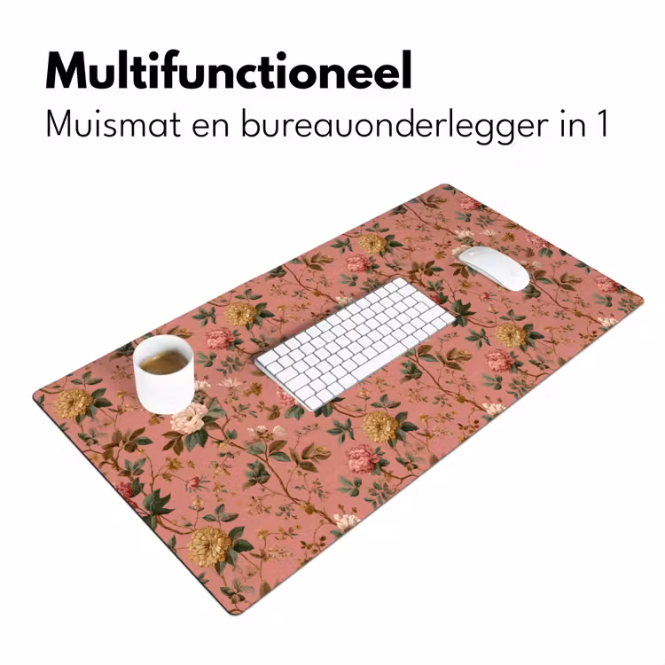 Klassiek - Botanisch - Roze Muismat XXL klein 681 -sfeer4