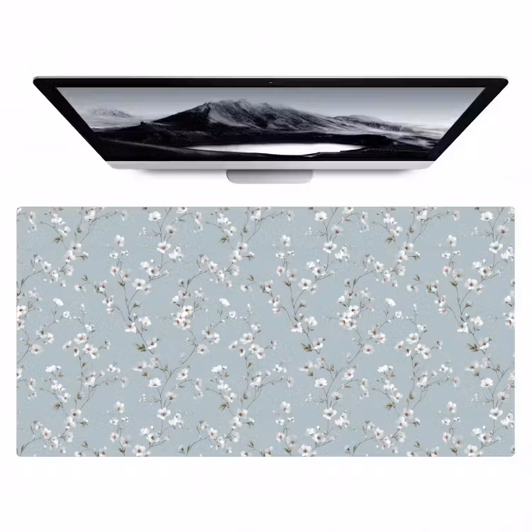 Klassiek - Bloemen - Blauw Muismat XXL klein 681 -zzz3d