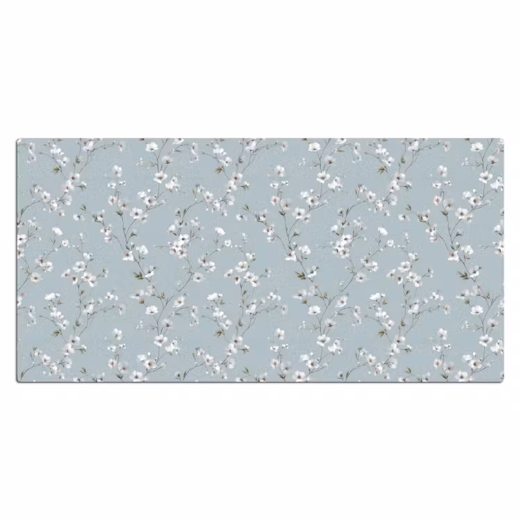 Klassiek - Bloemen - Blauw Muismat XXL klein 681 -3d_leeg