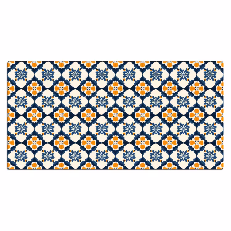 Klassiek - Geometrisch - Blauw Muismat XXL klein 681 -3d_leeg