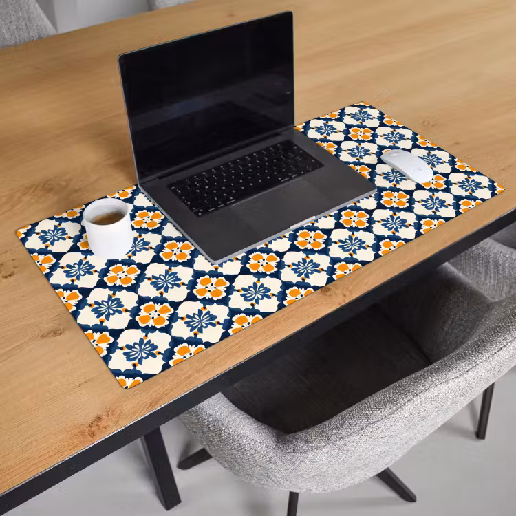 Klassiek - Geometrisch - Blauw Muismat XXL klein 681 -sfeer1