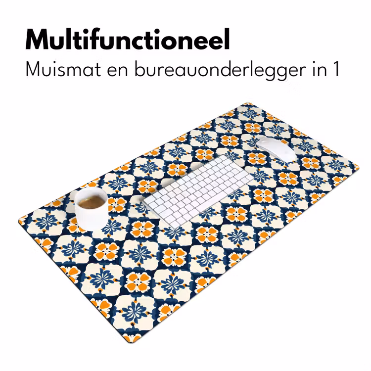 Klassiek - Geometrisch - Blauw Muismat XXL klein 681 -sfeer4