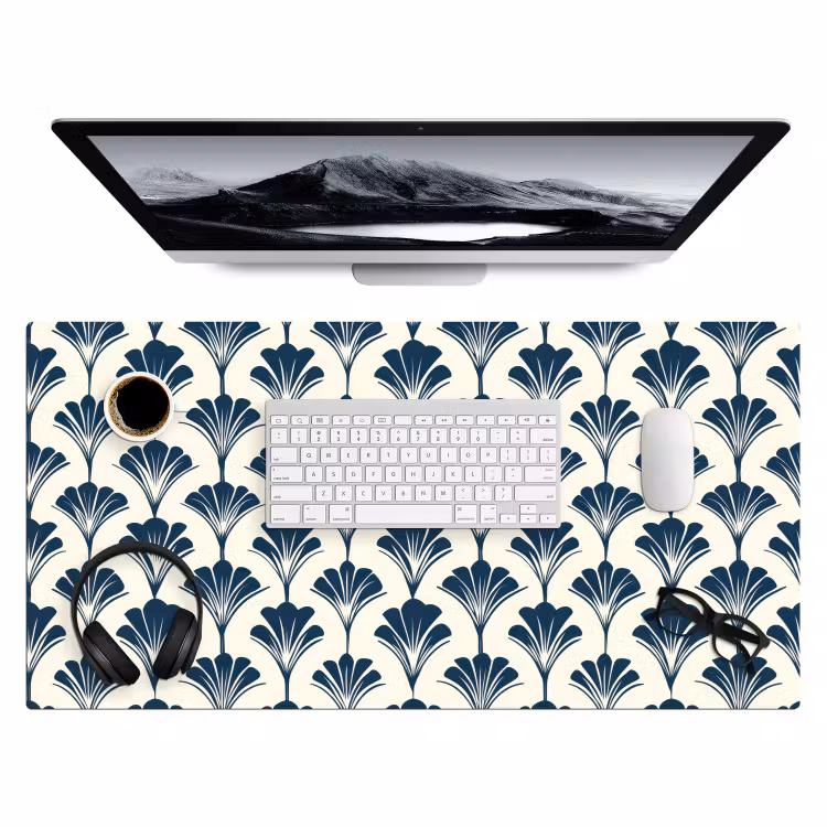 Klassiek - Motief - Blauw Muismat XXL klein 681 -3d