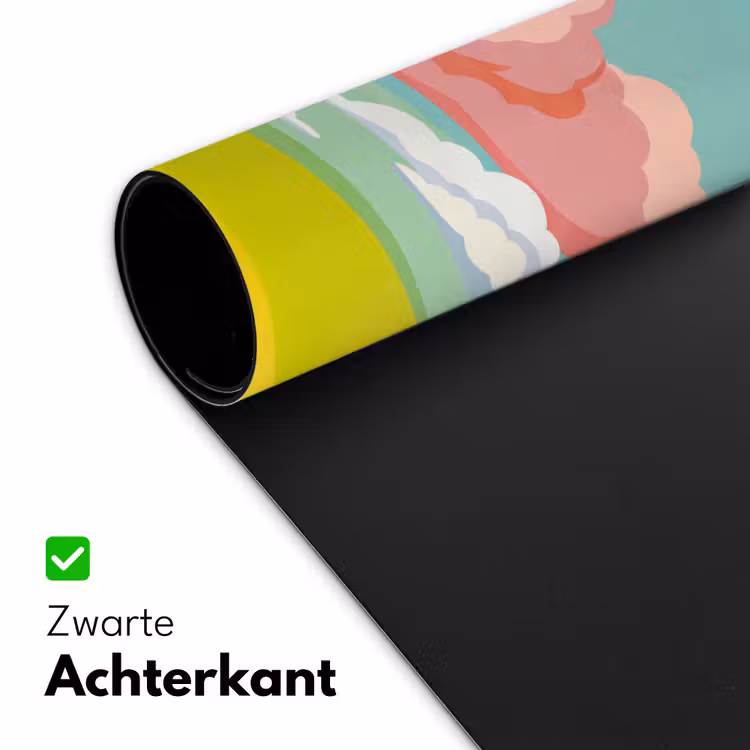 Wolken - Roze - Natuur - Modern - Pastel Muismat XXL klein -sfeer2