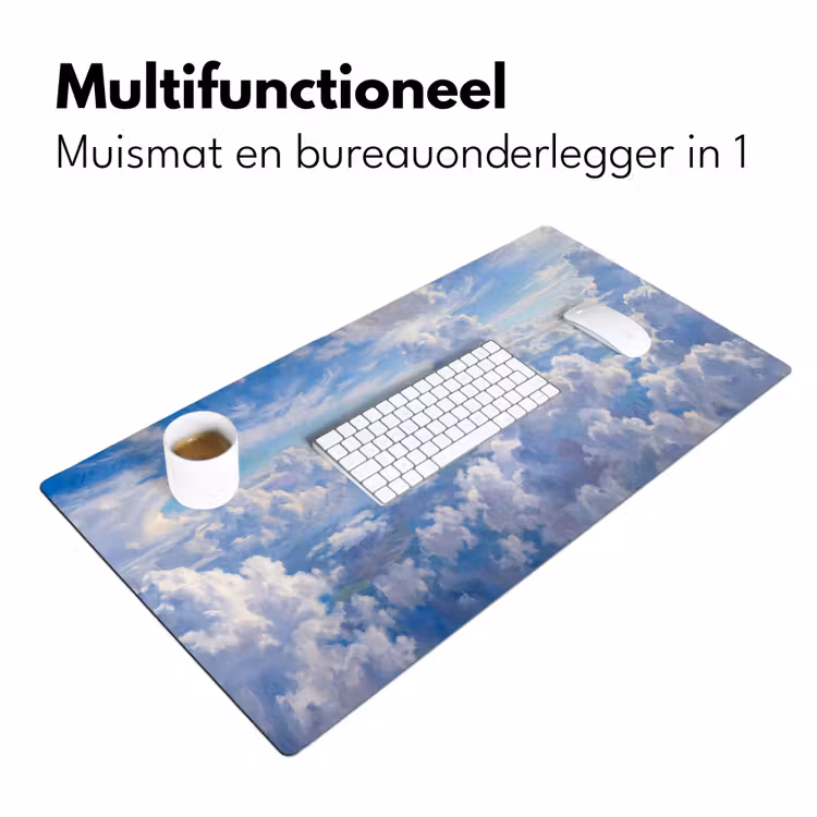 Wolken - Lucht - Natuur - Abstract - Blauw Muismat XXL klein -sfeer4