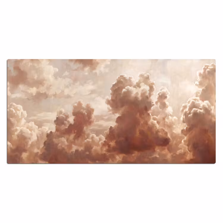 Wolken - Lucht - Natuur - Modern - Bruin Muismat XXL klein -3d_leeg
