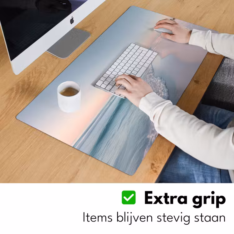Kustlijn - Pastel - water Muismat XXL klein -sfeer3