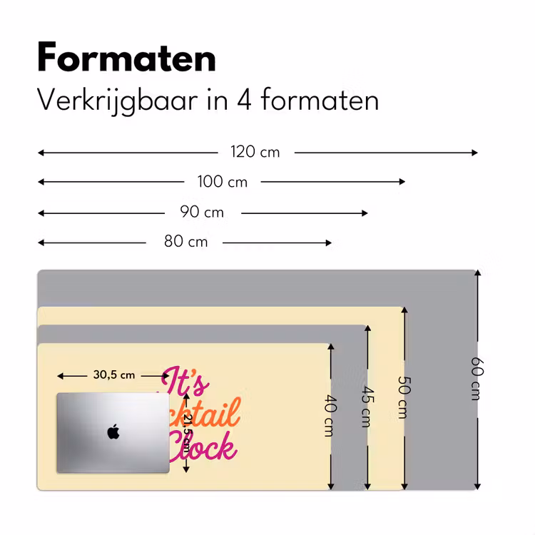 Cocktail O'Clock - Geel - Retro Muismat XXL klein -sfeer5
