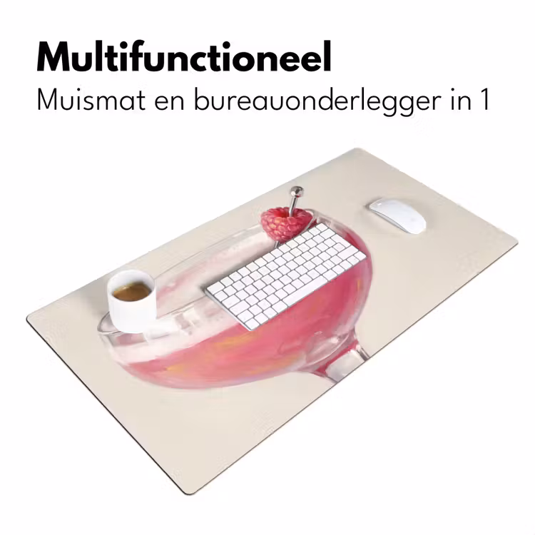 Cocktail - Framboos - Drank - Modern - Roze Muismat XXL klein -sfeer4
