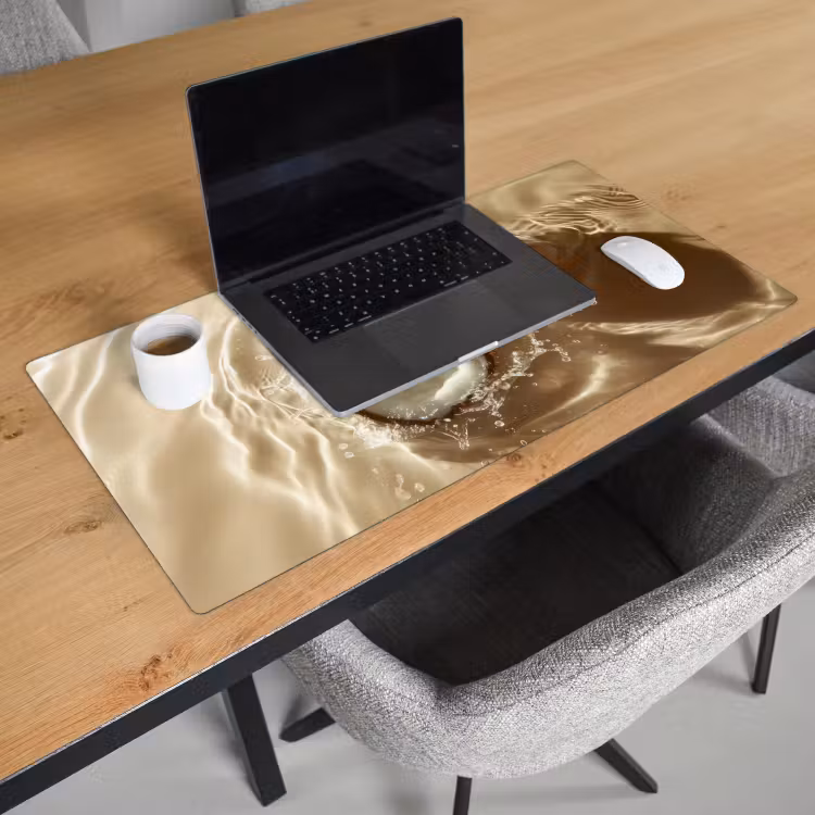 Kokosnoot - Water - Beige - Spetters Muismat XXL klein -sfeer1