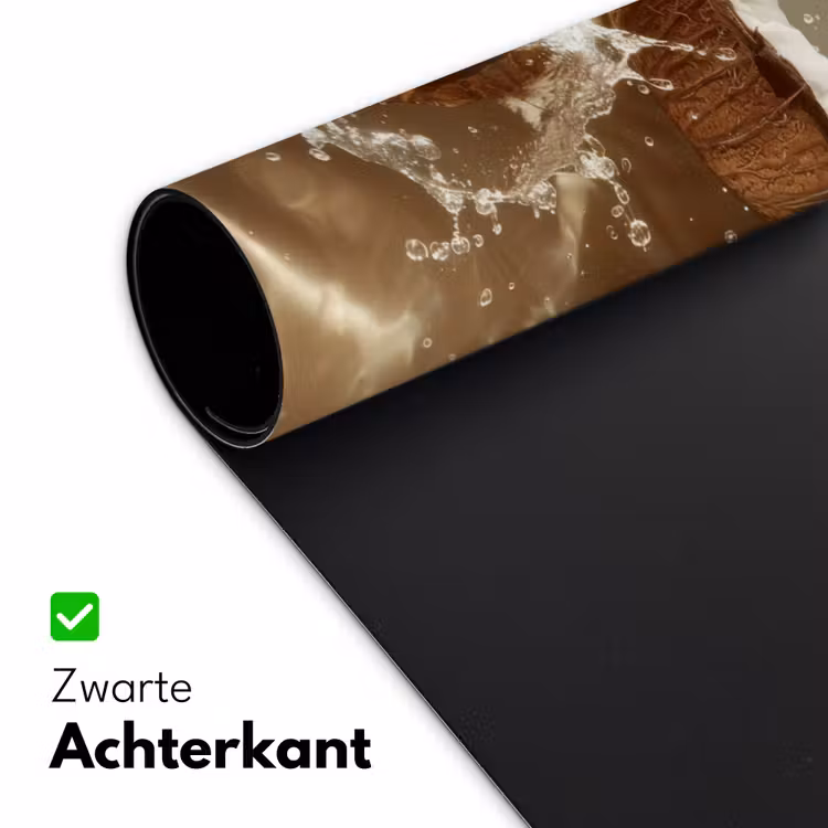 Kokosnoot - Water - Beige - Spetters Muismat XXL klein -sfeer2
