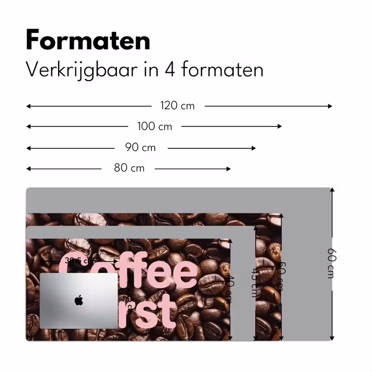 Coffee First - Koffiebonen - Roze Muismat XXL klein -sfeer5
