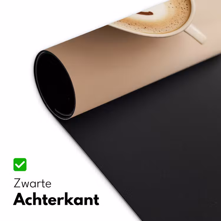 Koffie - Melkschuim - Lach - Beige Muismat XXL klein -sfeer2