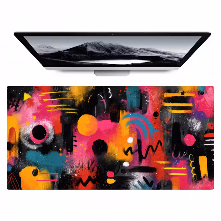Kleurvlakken - Vormen - Kleurrijk - Abstract Muismat XXL klein -zzz3d