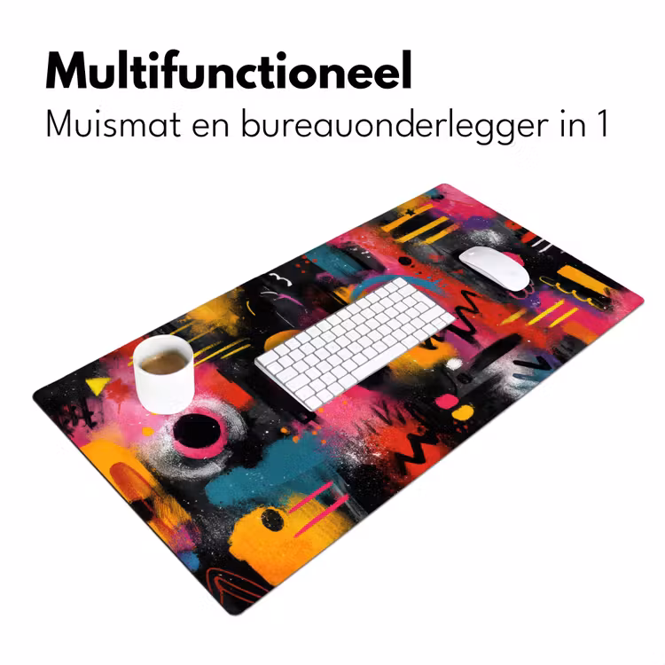 Kleurvlakken - Vormen - Kleurrijk - Abstract Muismat XXL klein -sfeer4