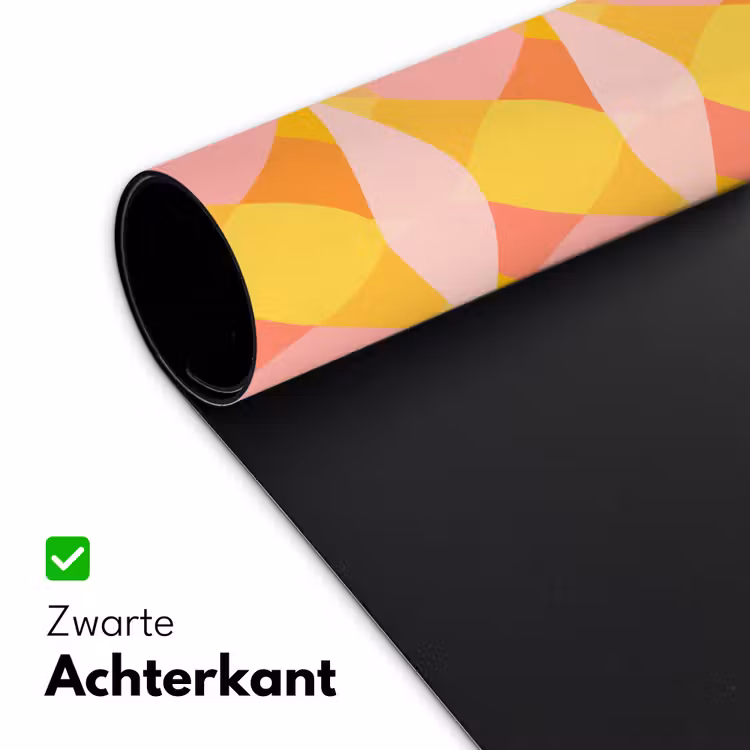 Kleurrijk - Ruitpatroon - Bladvormen Muismat XXL klein 681 -sfeer2