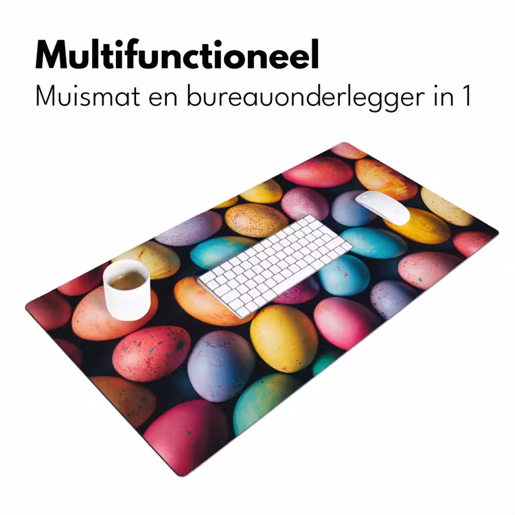 Kleurrijk - Paaseitjes - Spetters Muismat XXL klein -sfeer4