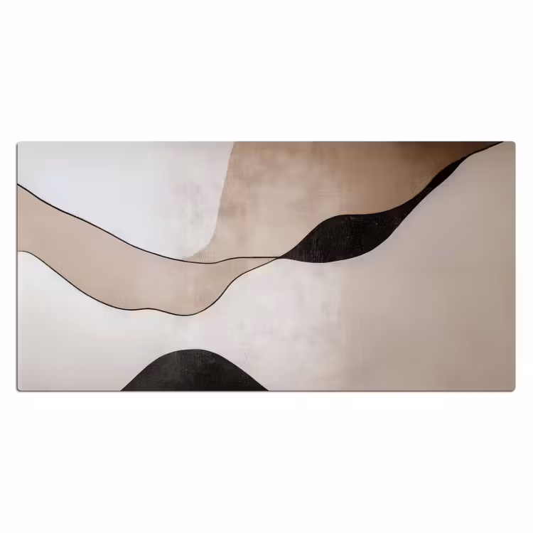 Contourlijnen - Abstracte landschap Muismat XXL klein -3d_leeg