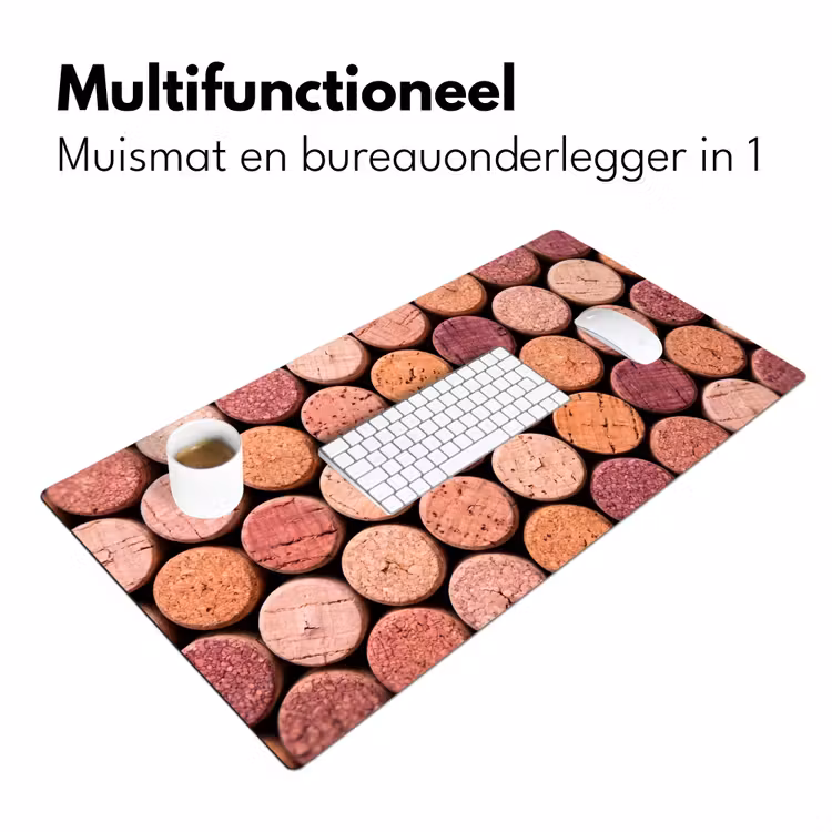 Kurk - Patroon - Abstract - Modern - Rood Muismat XXL klein -sfeer4