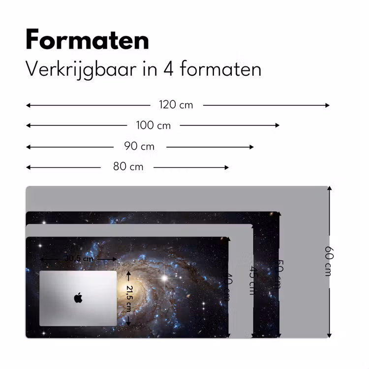 Kosmos - Sterrenstelsel - Donker Muismat XXL klein -sfeer5