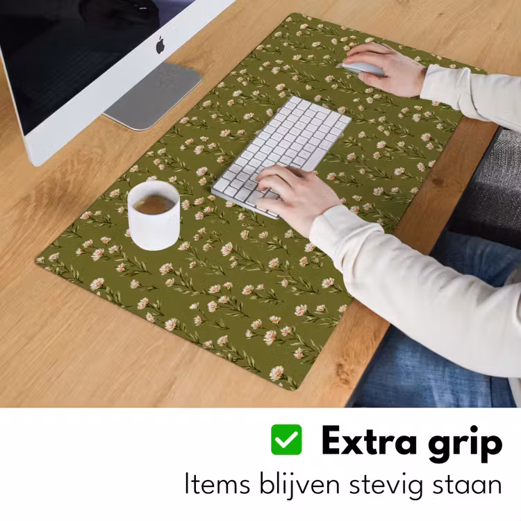 Landelijk - Bloemen - Groen Muismat XXL klein 681 -sfeer3