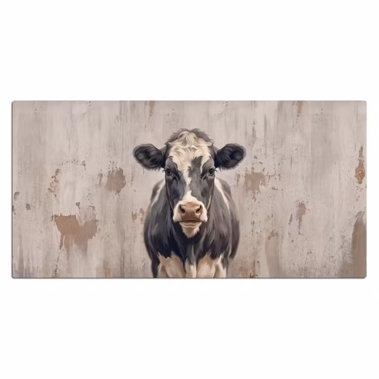 Koe - Portret - Dieren - Modern Muismat XXL klein -3d_leeg
