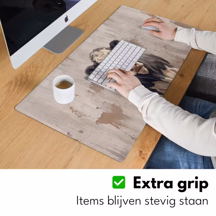 Koe - Portret - Dieren - Modern Muismat XXL klein -sfeer3